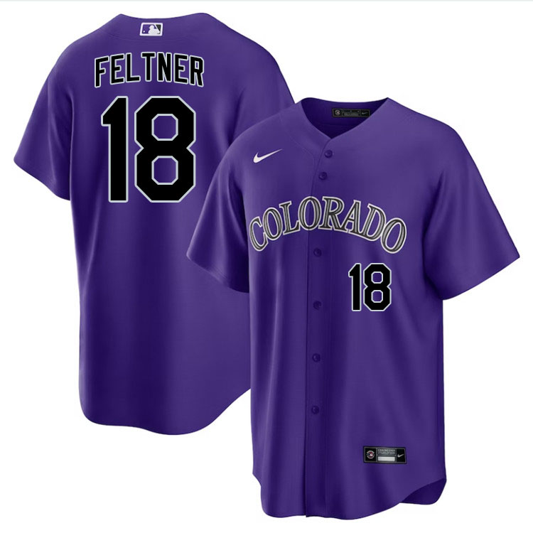 Ryan Feltner Colorado Rockies Jersey,Uniforms,Gears Stitched-Purple